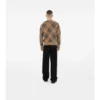 Cardigan in misto lana e mohair con motivo a quadri