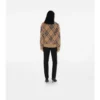 Cardigan in misto lana e mohair con motivo a quadri