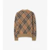 Cardigan in misto lana e mohair con motivo a quadri