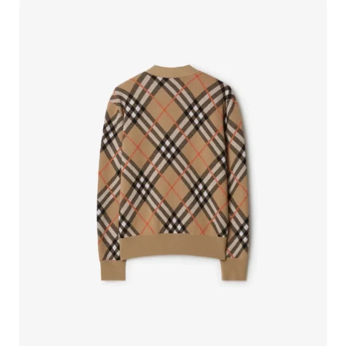 Cardigan in misto lana e mohair con motivo a quadri