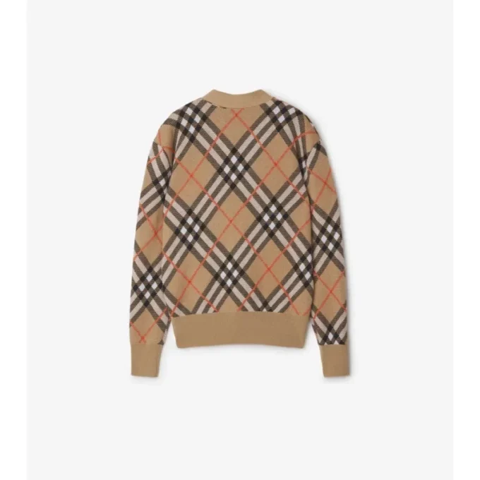 Cardigan in misto lana e mohair con motivo a quadri