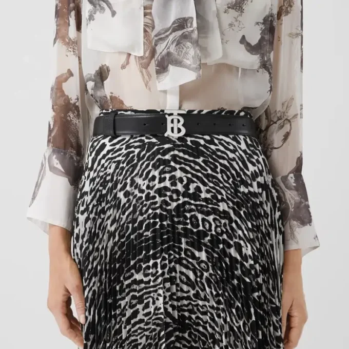 Cintura in pelle con motivo Monogram