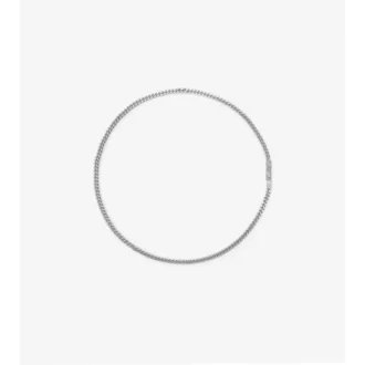Collana a catena con motivo a quadri inciso