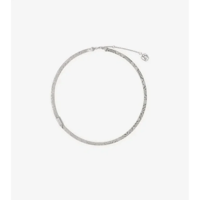 Collana con motivo a quadri inciso 