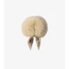 Colletto in shearling con bordi in foulard