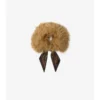 Colletto in shearling con bordi in foulard