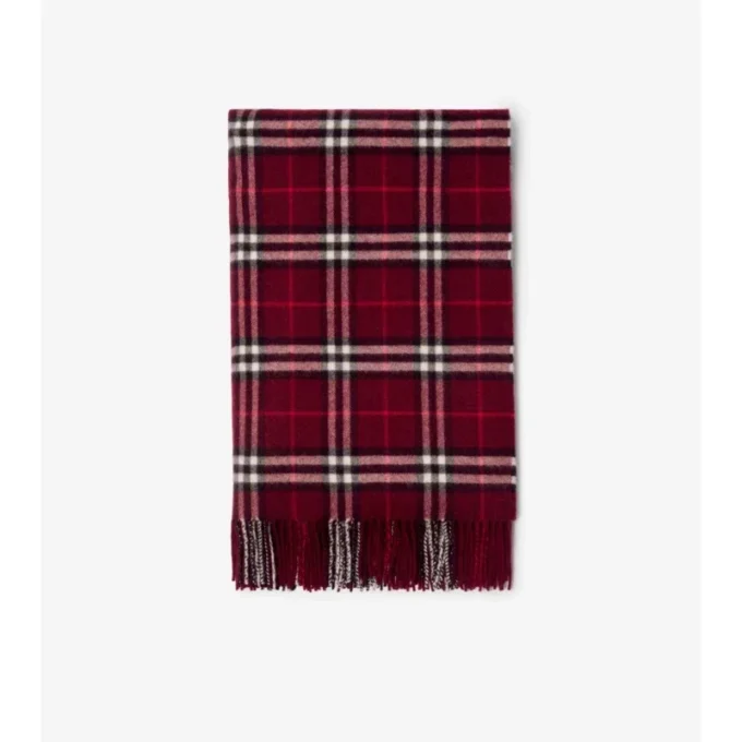 Coperta in cashmere con motivo a quadri