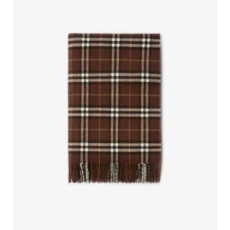 Coperta in cashmere con motivo a quadri
