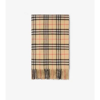 Coperta in cashmere con motivo a quadri