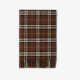 Coperta in cashmere con motivo a quadri