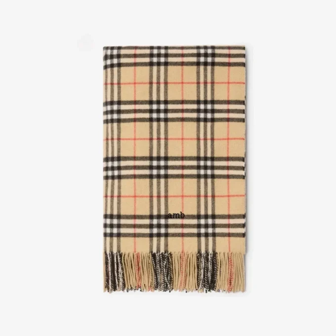Coperta in cashmere con motivo a quadri