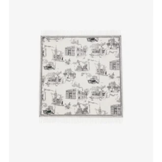 Coperta in lana cashmere con monumenti di Londra