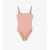 Costume da bagno con bordi a quadri
