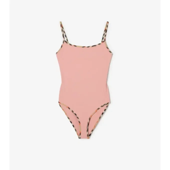 Costume da bagno con bordi a quadri