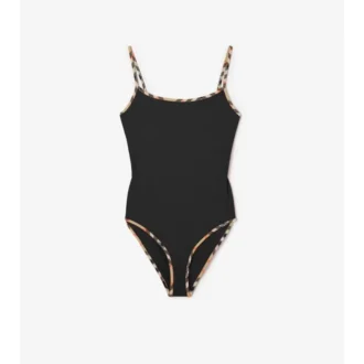 Costume da bagno con bordi a quadri