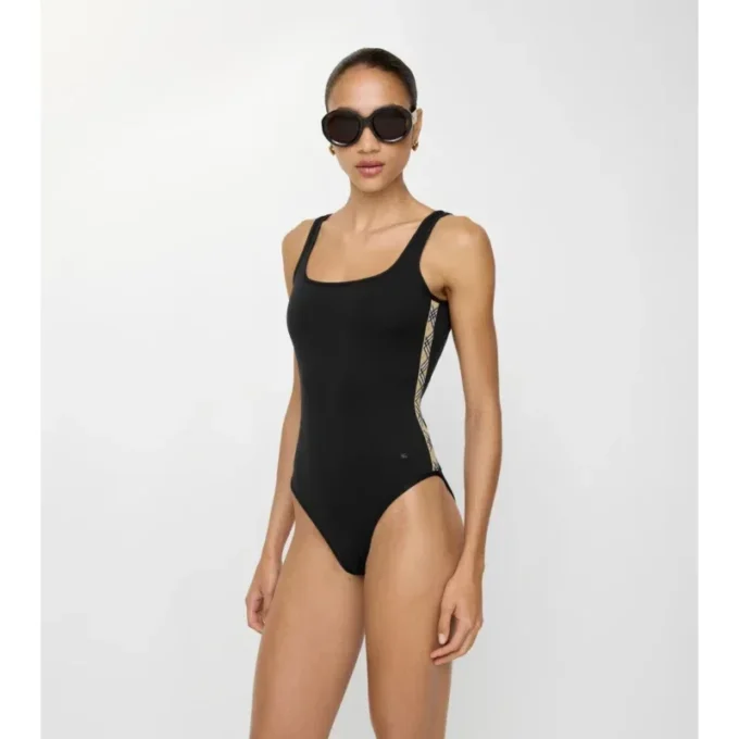 Costume da bagno con bordi a quadri