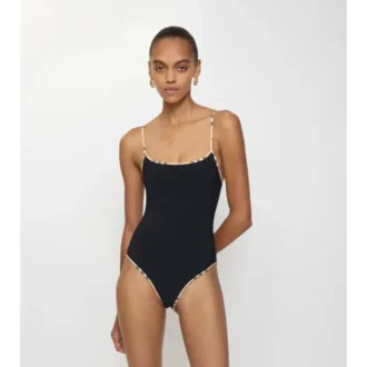 Costume da bagno con bordi a quadri