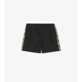 Costume da bagno con rifiniture a quadri