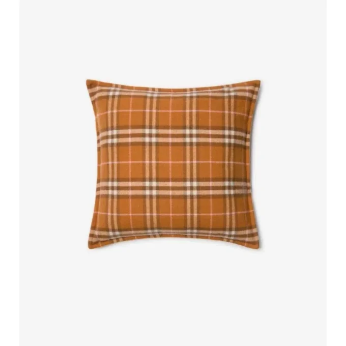 Cuscino in cashmere con motivo a quadri
