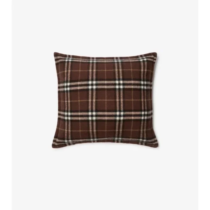 Cuscino in cashmere con motivo a quadri