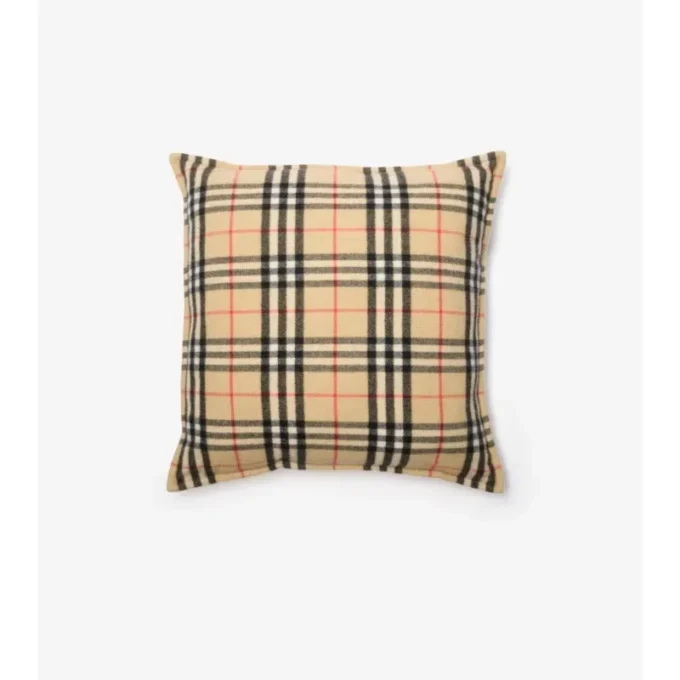 Cuscino in cashmere con motivo a quadri