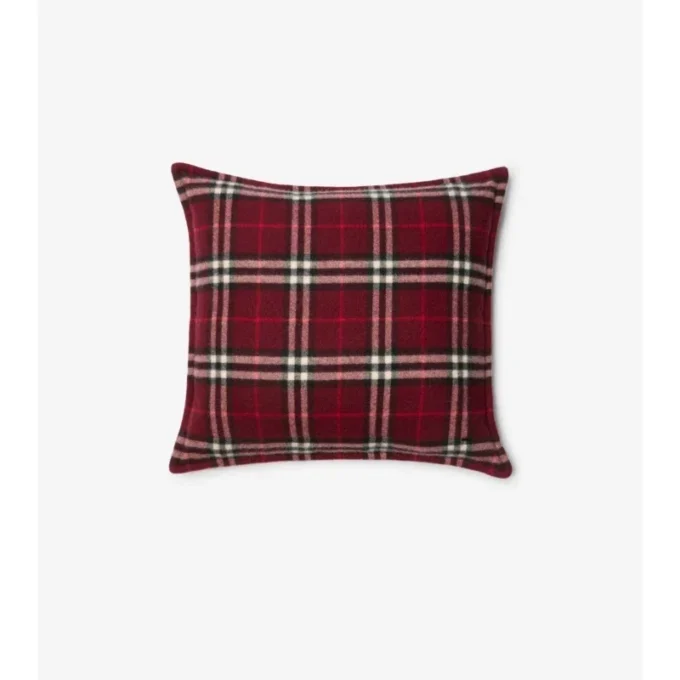 Cuscino in cashmere con motivo a quadri