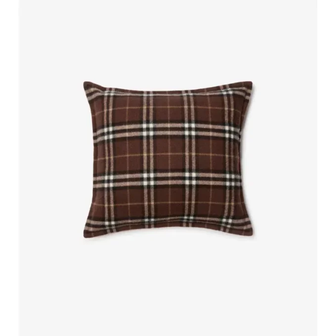 Cuscino in cashmere con motivo a quadri