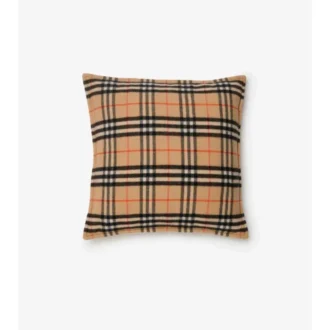 Cuscino in lana e cashmere con motivo a quadri