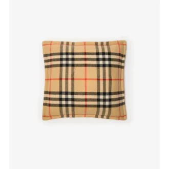 Cuscino in lana e cashmere con motivo a quadri