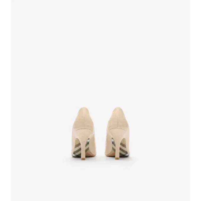 Décolleté Dame in pelle con motivo a quadri