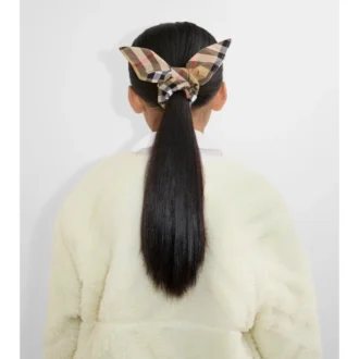Elastico per capelli in cotone a quadri