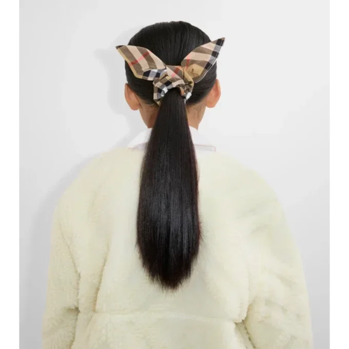 Elastico per capelli in cotone a quadri