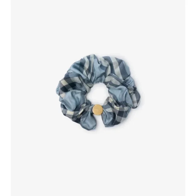 Elastico per capelli in seta a quadri