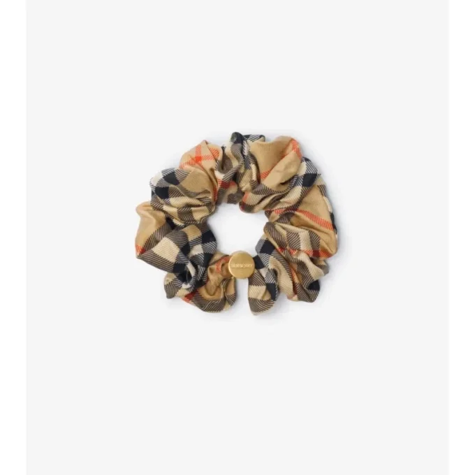 Elastico per capelli in seta a quadri