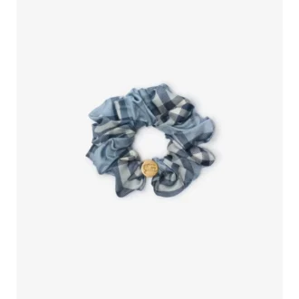 Elastico per capelli in seta a quadri