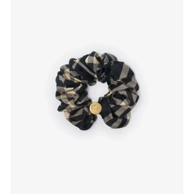 Elastico per capelli in seta a quadri