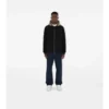 Felpa con cappuccio e zip in cotone a quadri