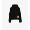 Felpa con cappuccio e zip in cotone Check Label