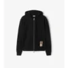 Felpa con cappuccio e zip in cotone Check Label