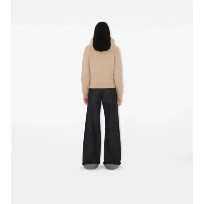 Felpa con cappuccio e zip in cotone Check Label