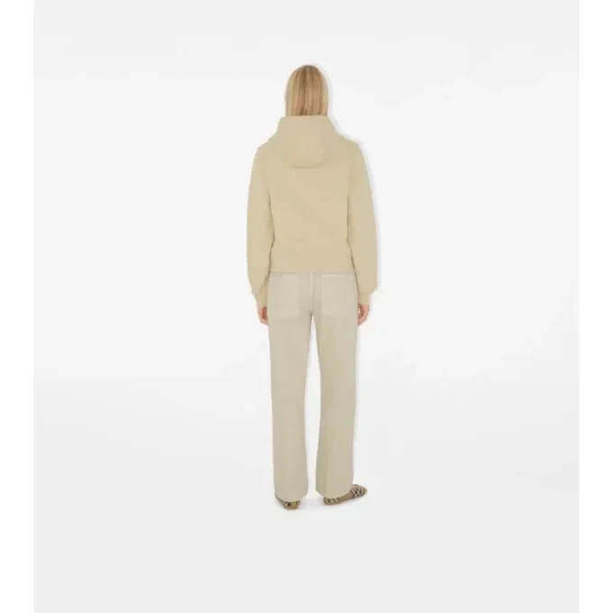 Felpa con cappuccio e zip in cotone Check Label