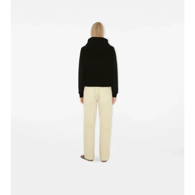 Felpa con cappuccio e zip in cotone Check Label
