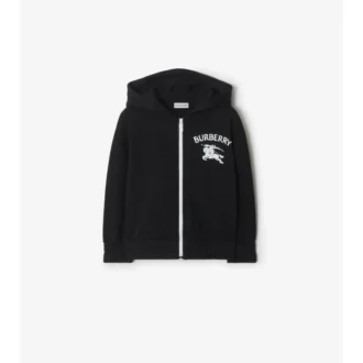 Felpa con cappuccio e zip in cotone EKD