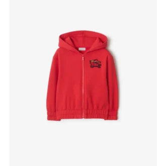 Felpa con cappuccio e zip in cotone EKD