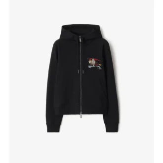 Felpa con cappuccio e zip in cotone EKD