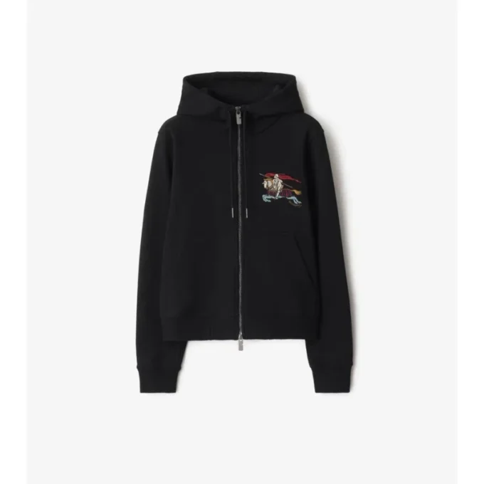 Felpa con cappuccio e zip in cotone EKD