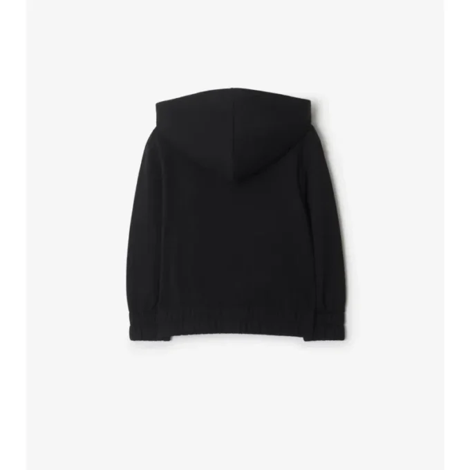 Felpa con cappuccio e zip in cotone EKD