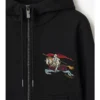 Felpa con cappuccio e zip in cotone EKD