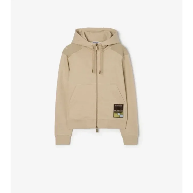 Felpa con cappuccio e zip in cotone Landscape Label