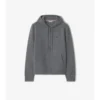 Felpa con cappuccio e zip in misto cashmere